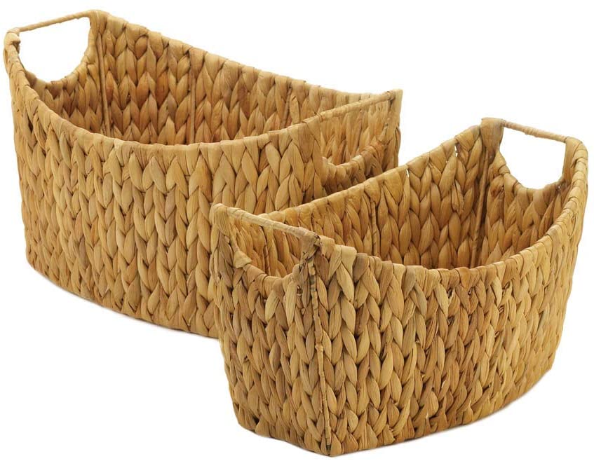 Decorative hand woven Water Hyacinth seagrass basket bedroom bathroom toy Storage Baskets laundry basket blanket basket