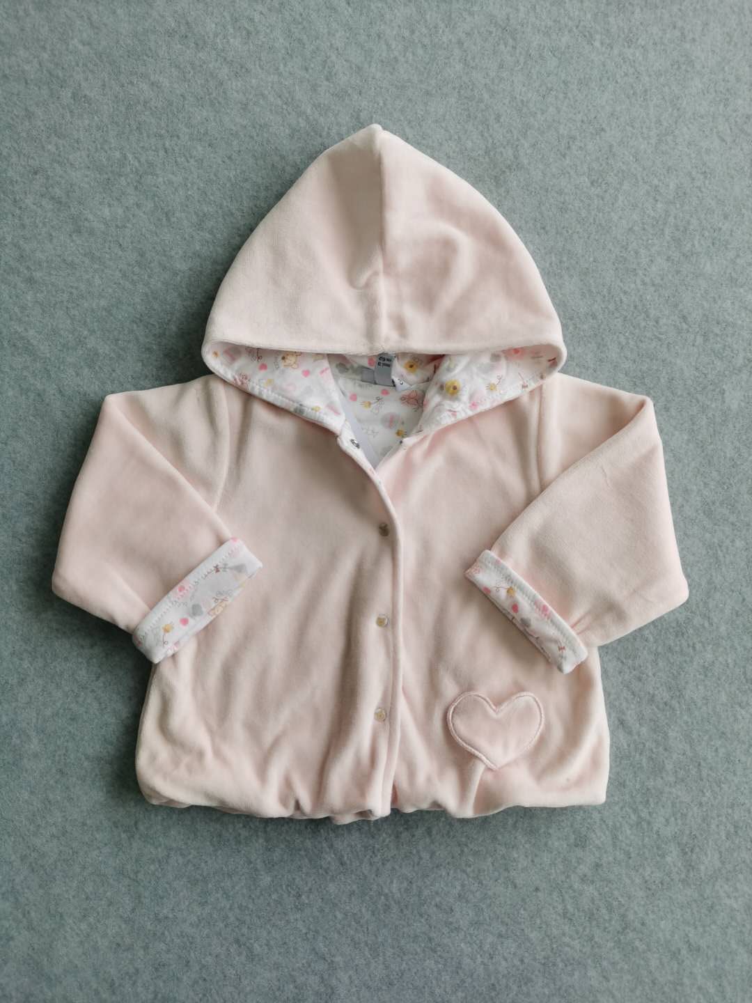 Baby jacket with hat