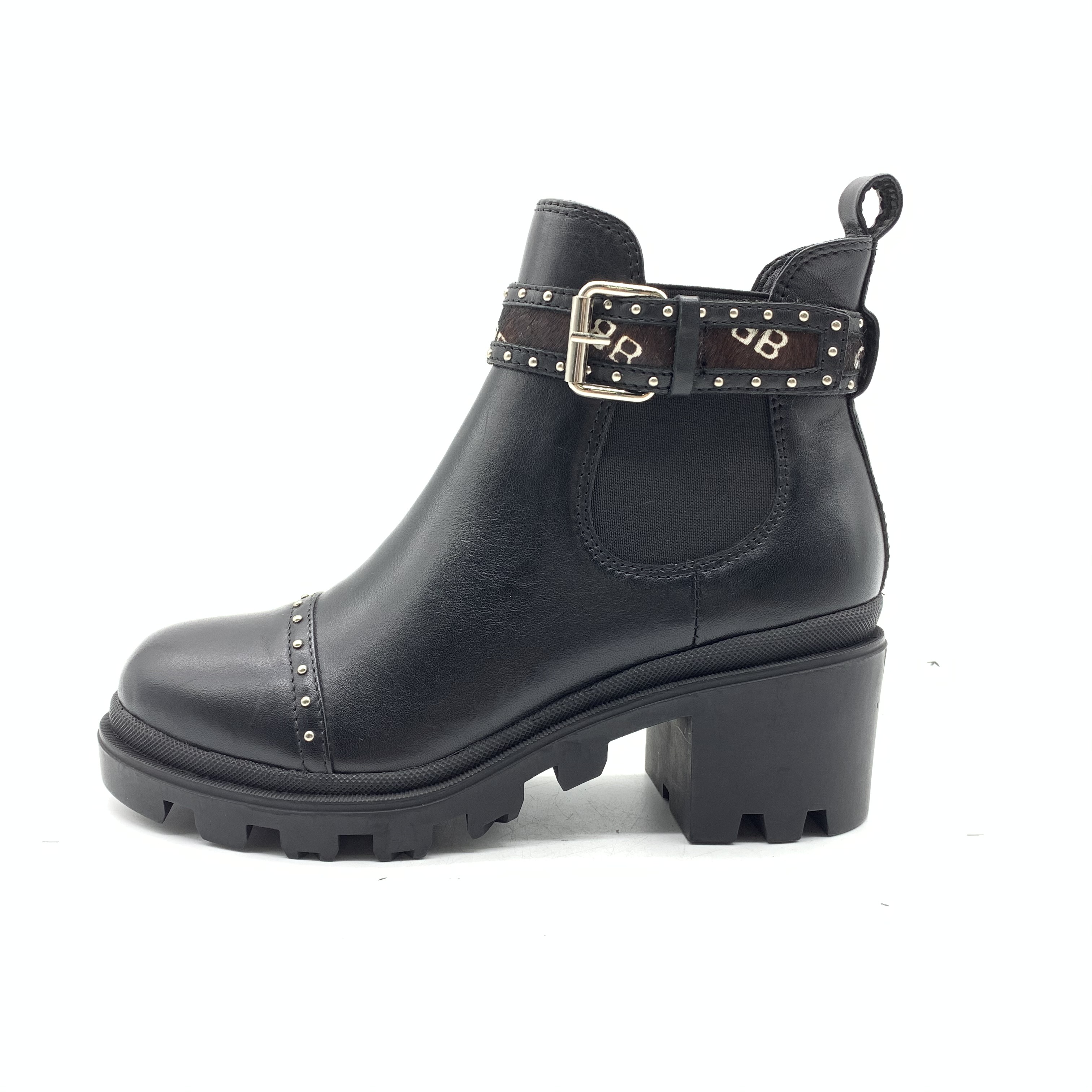 new style fashion block heel women leather short boots