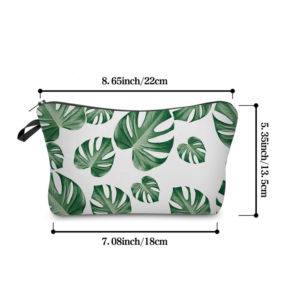 Fashion printed cotton canvas zipper pouch pencil case