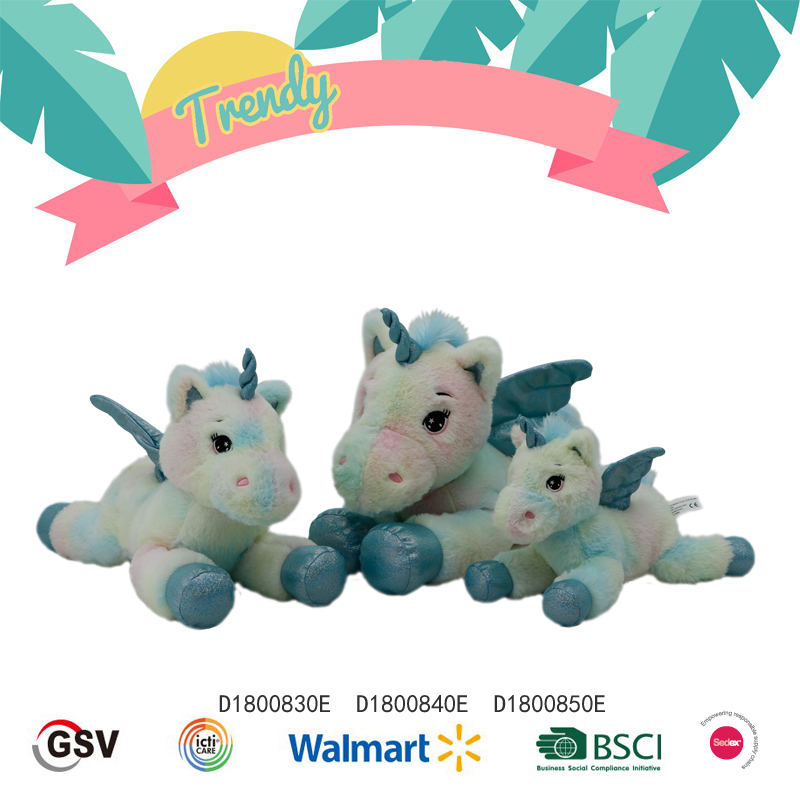 Trendy Animals Unicorn Gtst Plush Toy（d1800830e/D1800840e/D1800850e）