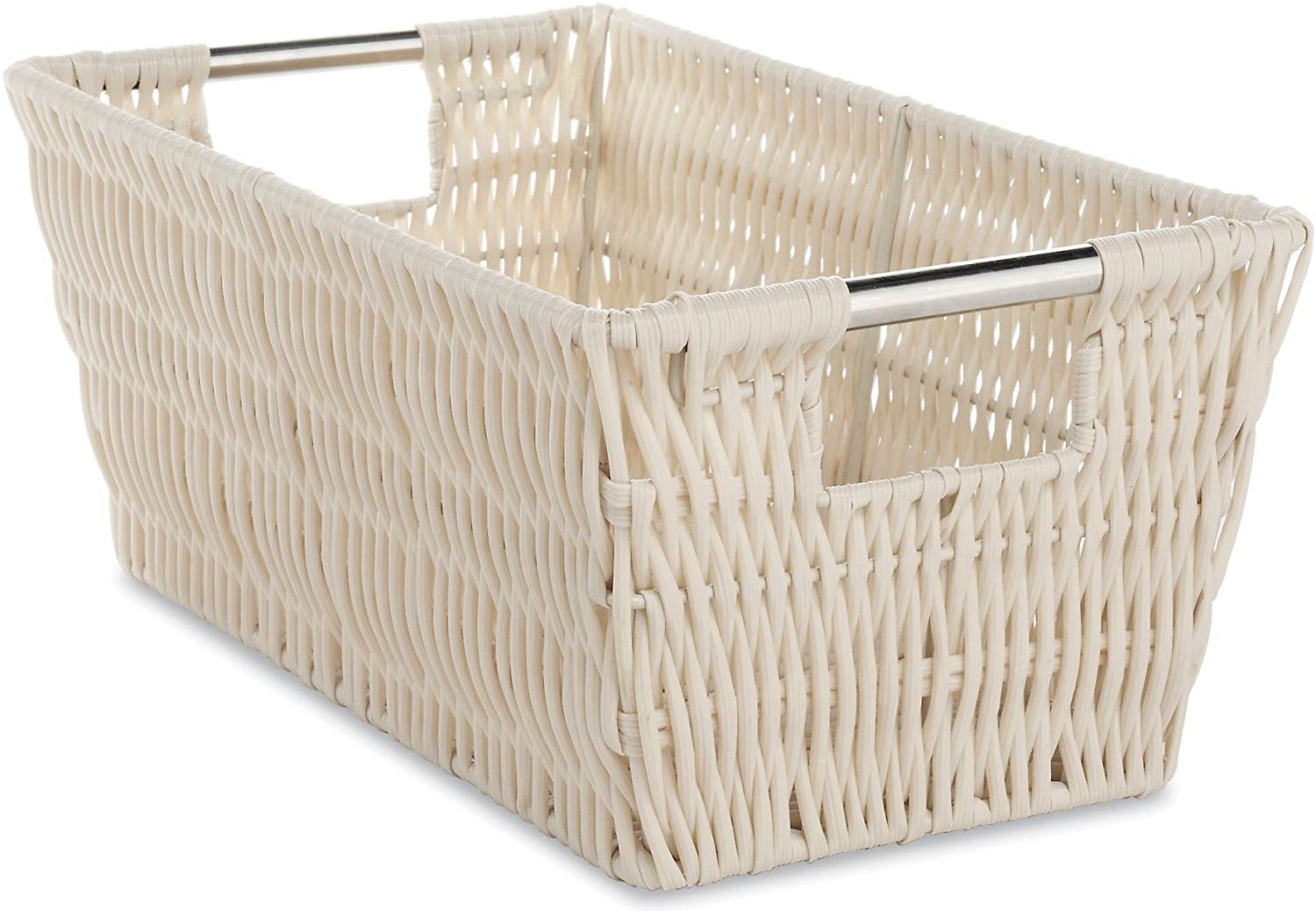 Decorative hand woven plastic rattan basket bedroom bathroom toy Storage Baskets shelf basket