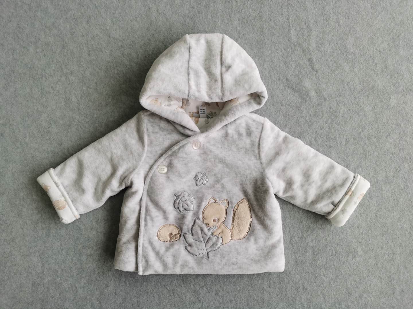 Baby jacket with hat