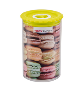1000ml Round Food Canister with rotary date indicator