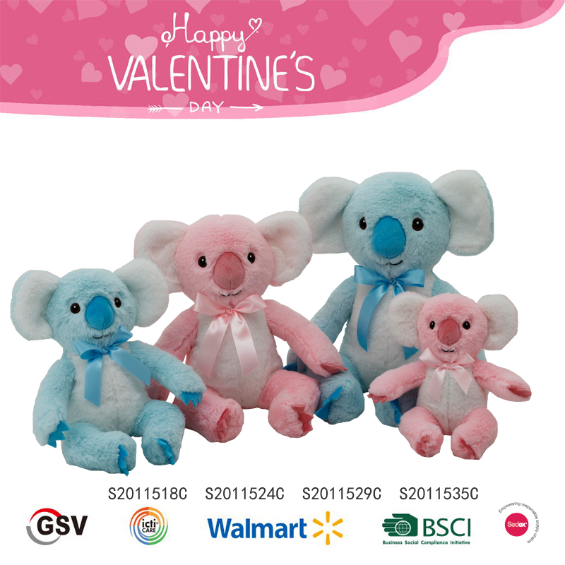 Valentine Animals Koala Gtst Plush Toy（s2011518c/S2011524c/S2011529c/S2011535c）