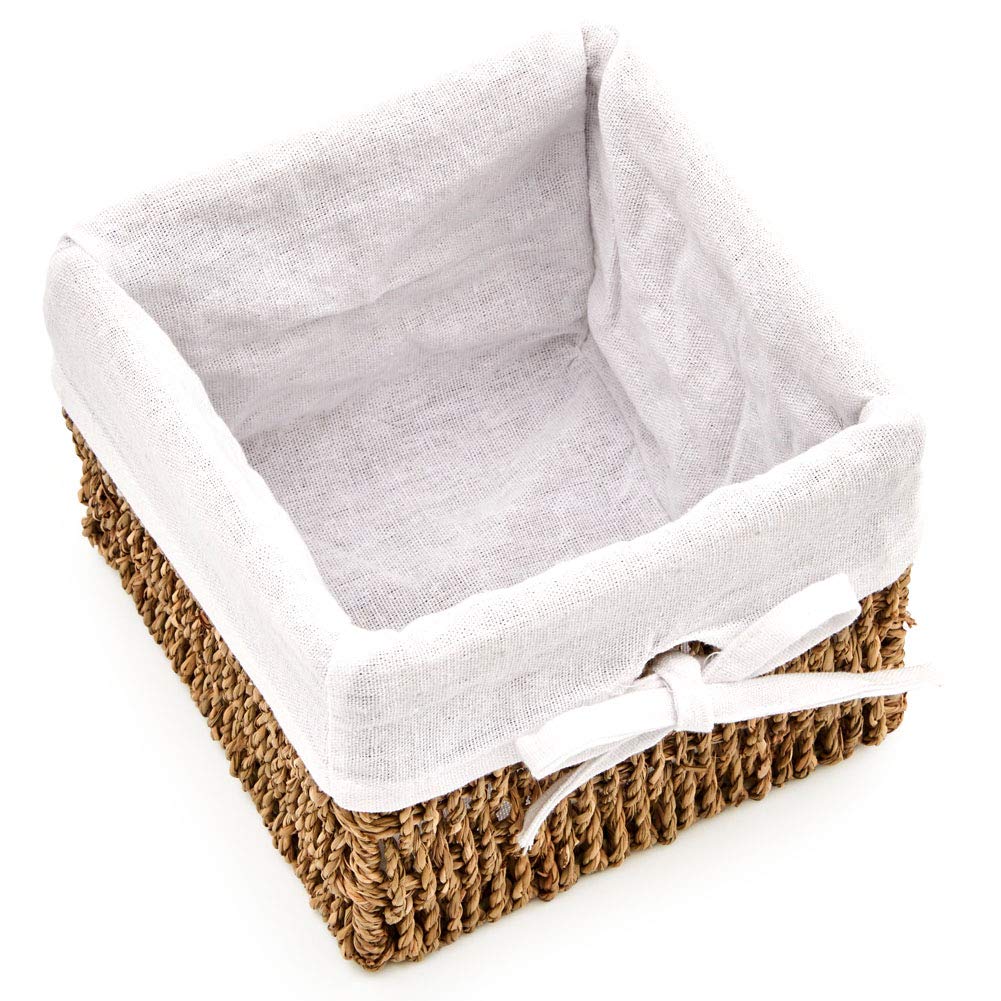 Decorative hand woven Water Hyacinth seagrass basket bedroom bathroom toy Storage Baskets Toilet Roll Holder