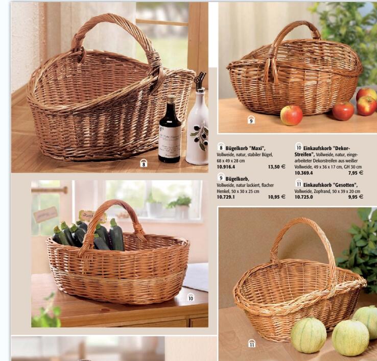 Natural Wicker Fruit Basket Bread Basket Tray Storage Basket Bread Serving Basket, Round Shallow Basket vegatable basket kitchen storage basket