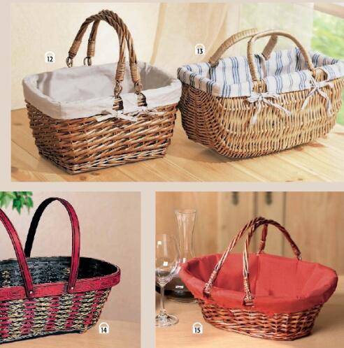 Natural Wicker Fruit Basket Bread Basket Tray Storage Basket Bread Serving Basket, Round Shallow Basket vegatable basket kitchen storage basket