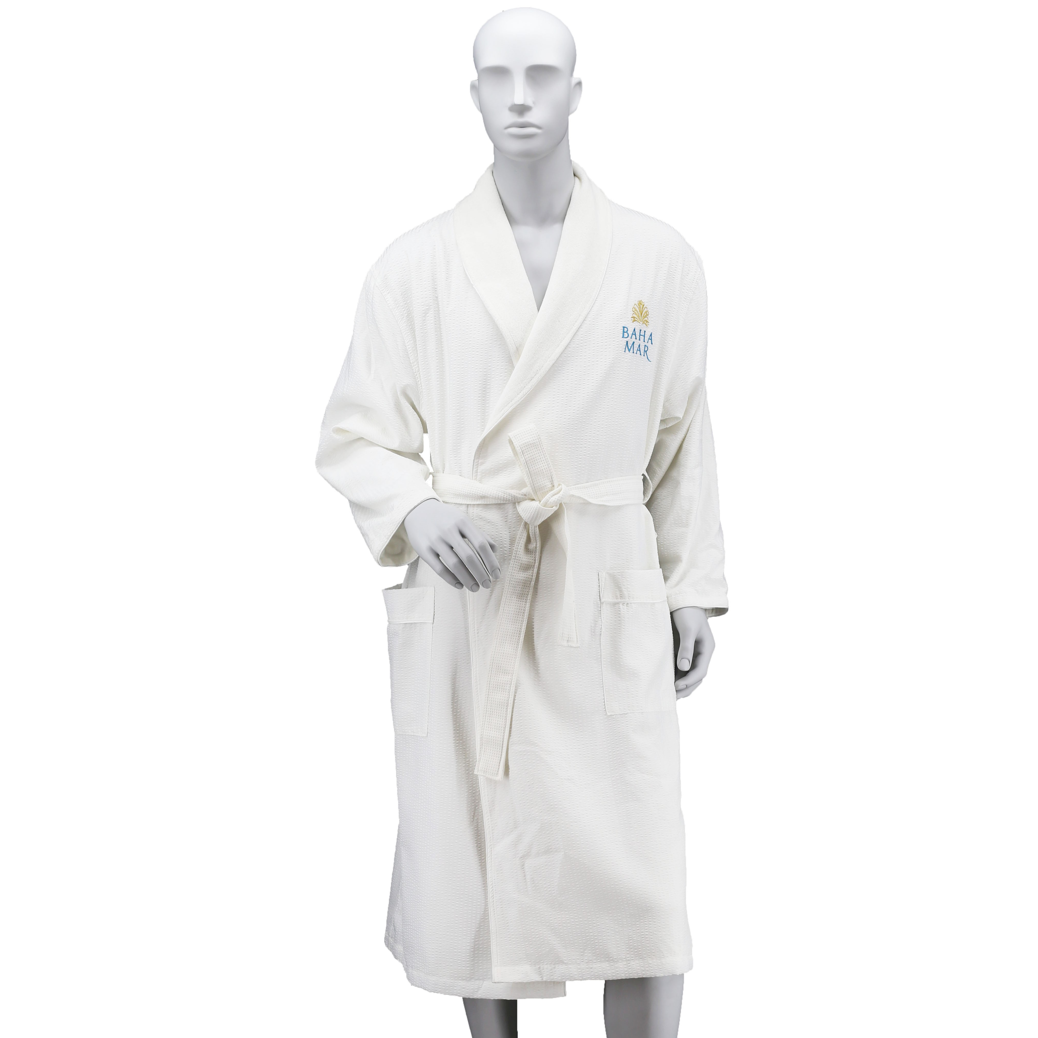 100% polyester seersucker microfiber double layers bathrobe for Hotel & Spa