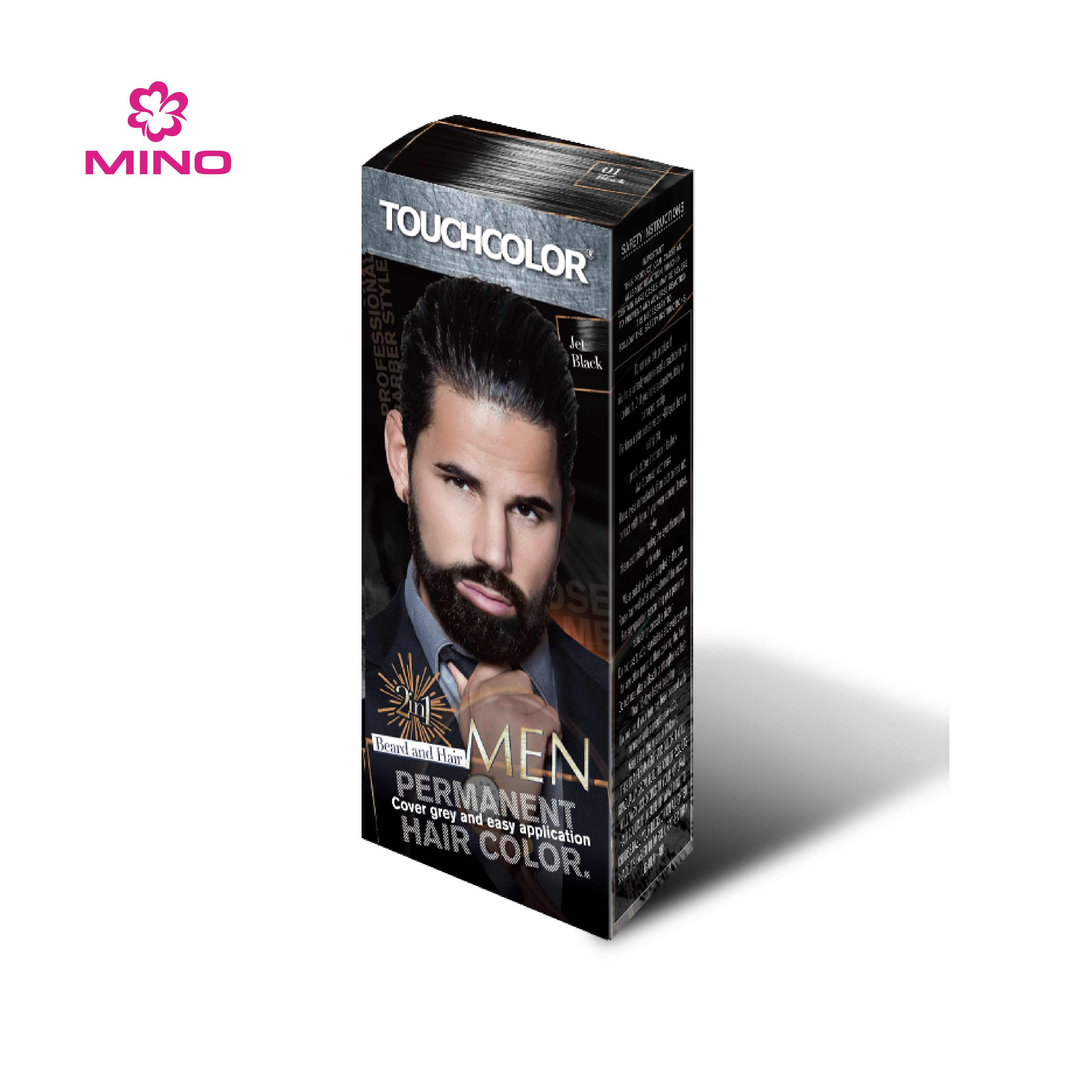 TOUCHCOLOR 2 in 1 Beard and Hair color for Men Jet Black