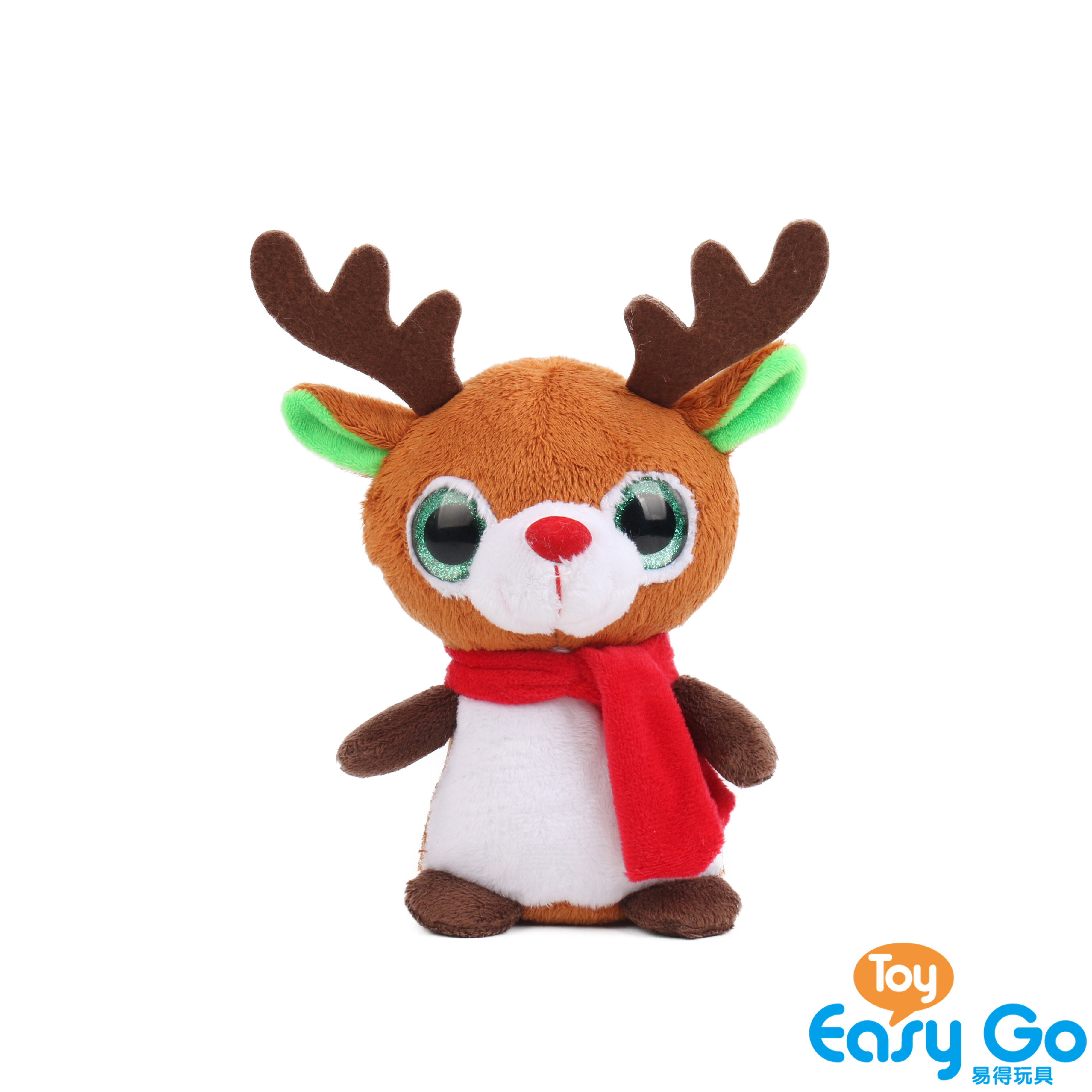 Christmas stuffed big eyes elk plush toy
