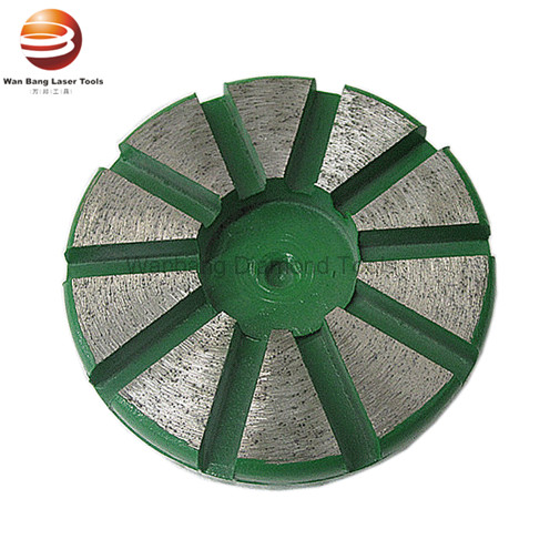 Round shape fast-assembling diamond floor grinding shoes