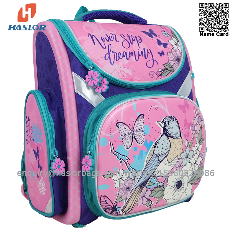 01-New design Butterfly Hard Shell Backpack Ergo Bag, Hard Backpack Kids,School EVA Hard bag for Girl