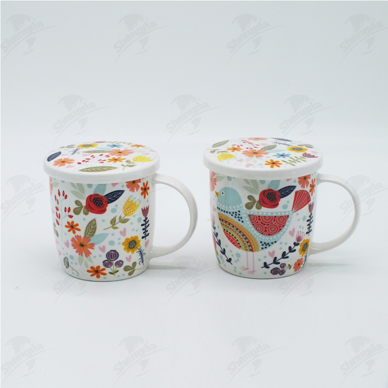 Dream Mug With Flower & Bird Design