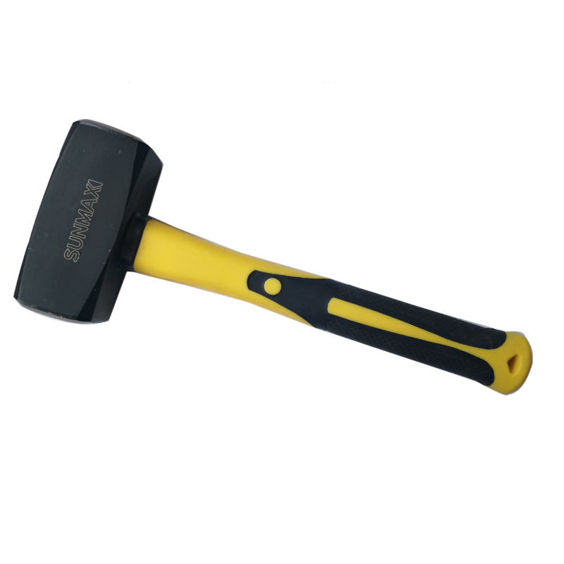 Industrial forged carbon steel german type stoning hammer with TPR handle