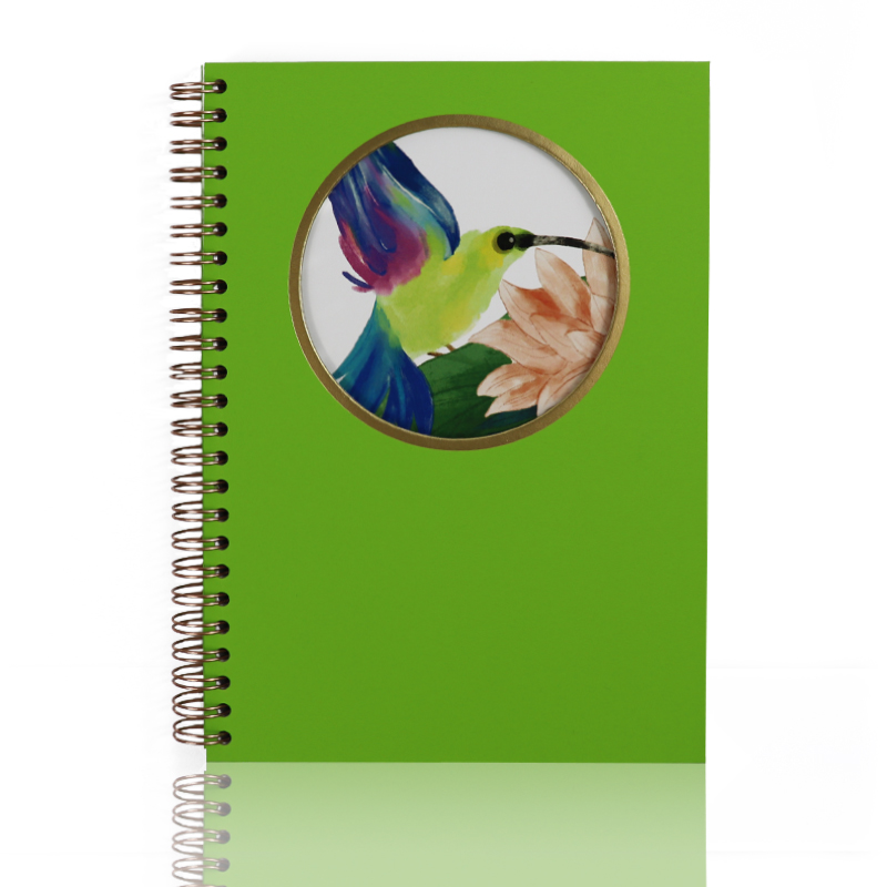 Hollowed spiral notebook