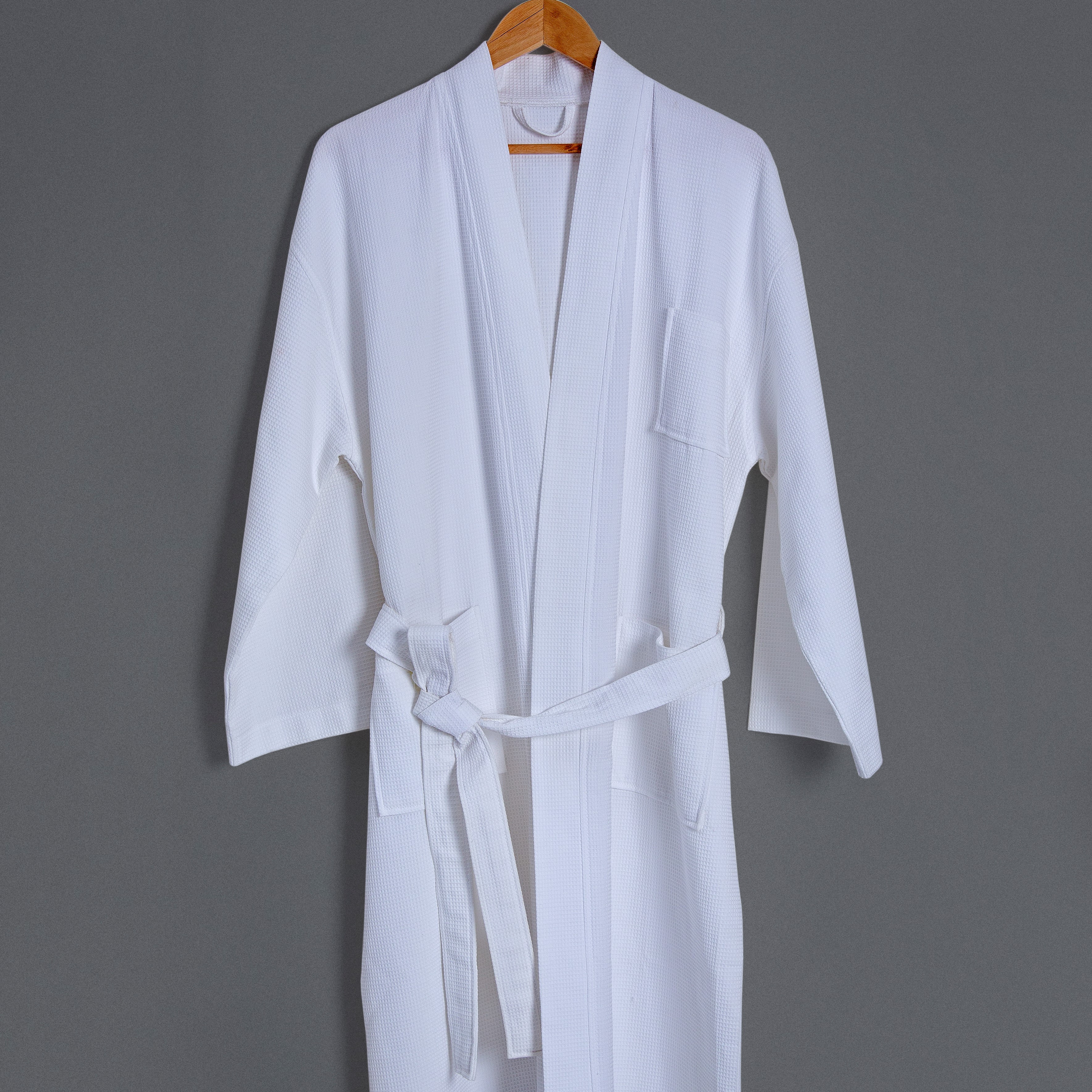 Hotel & Spa Cotton Waffle White Kimono Bathrobes