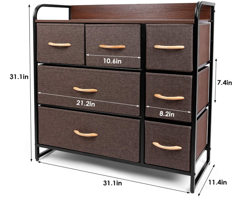 7-Drawer Dresser Storage
