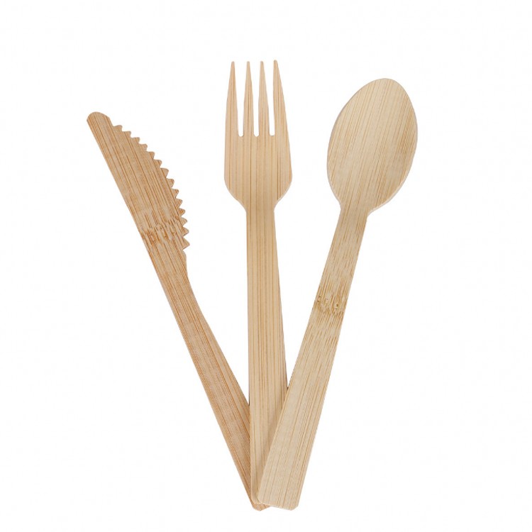 Disposable Eco-friendly Bamboo Cutlery Fork Knife Spoon