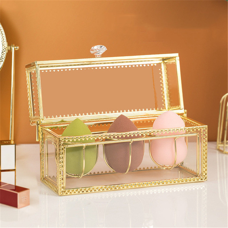Transparent Acrylic Anti Dust Waterproof Makeup Puff Holder