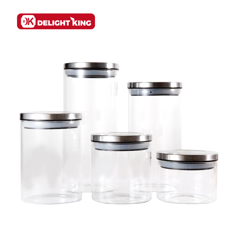 Glass storage jar