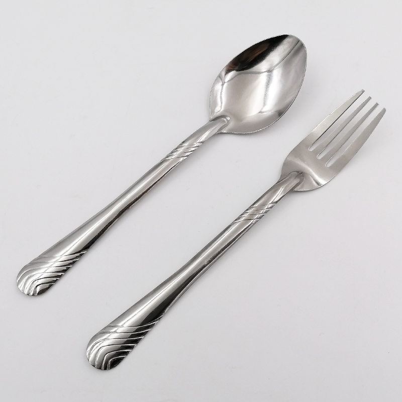Machine Polish Stainlss Steel Fork And Spoon