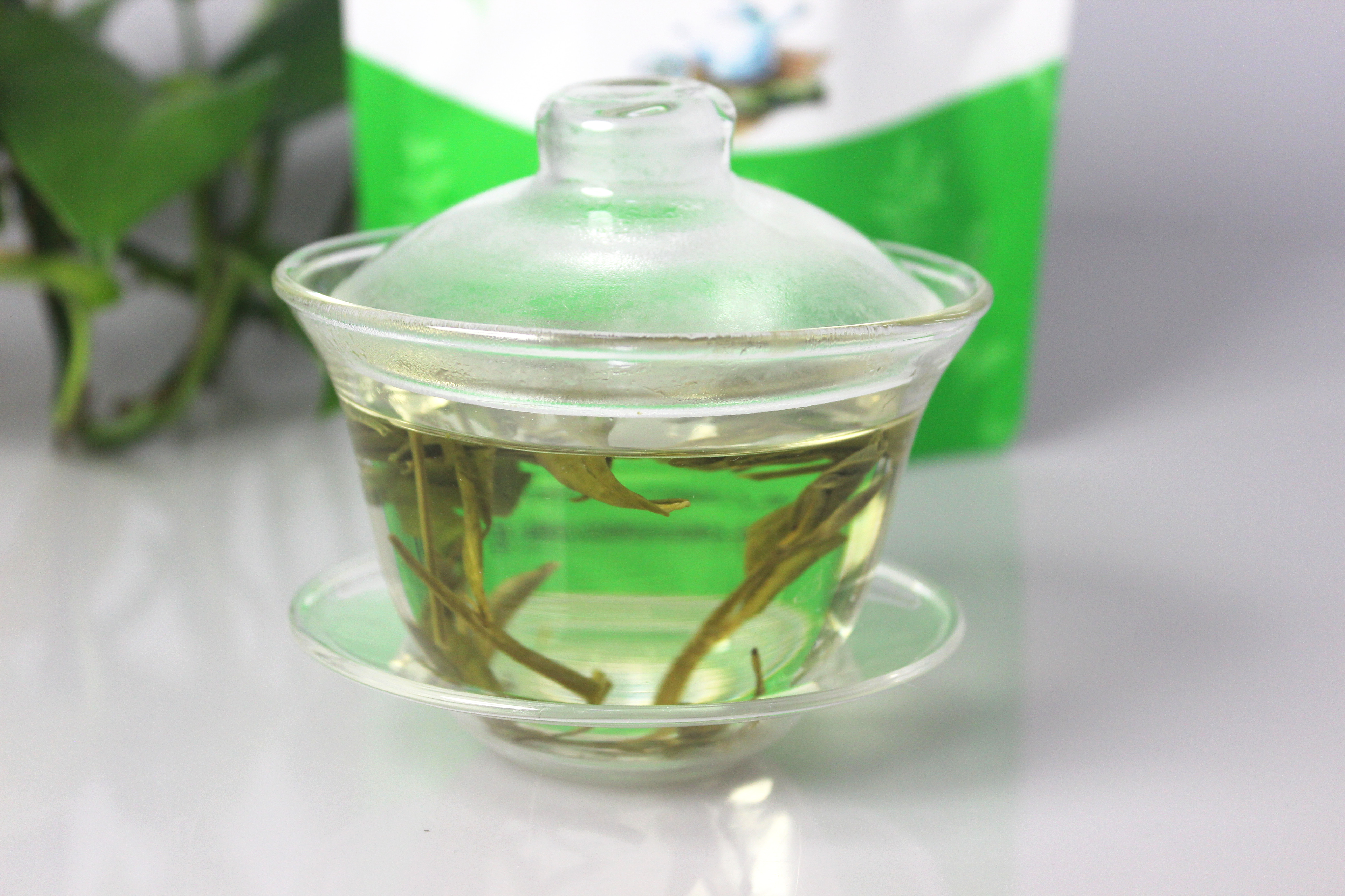 200ML Glass Tea Cup Set with Lid and Saucer