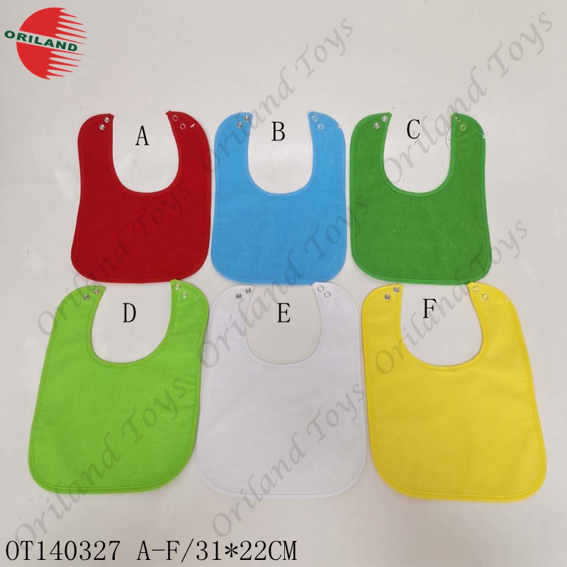 Baby bib soft cotton cheap towel terry bibs with PEVA