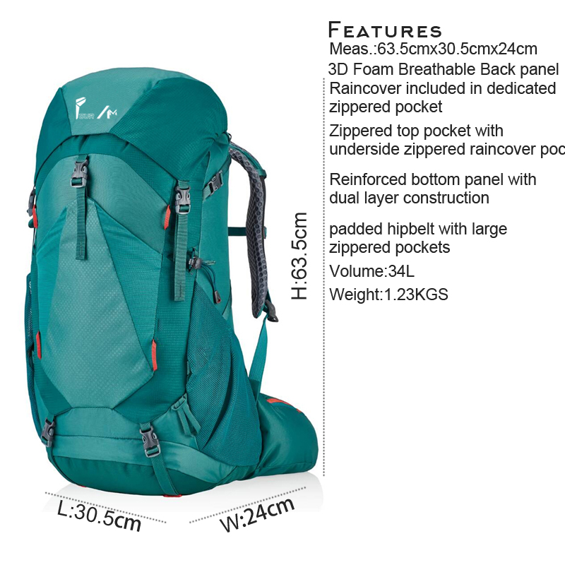 000 Four Am Durable Outdoor Climbing Backpack Water Resistance Large Capacity Rucksack