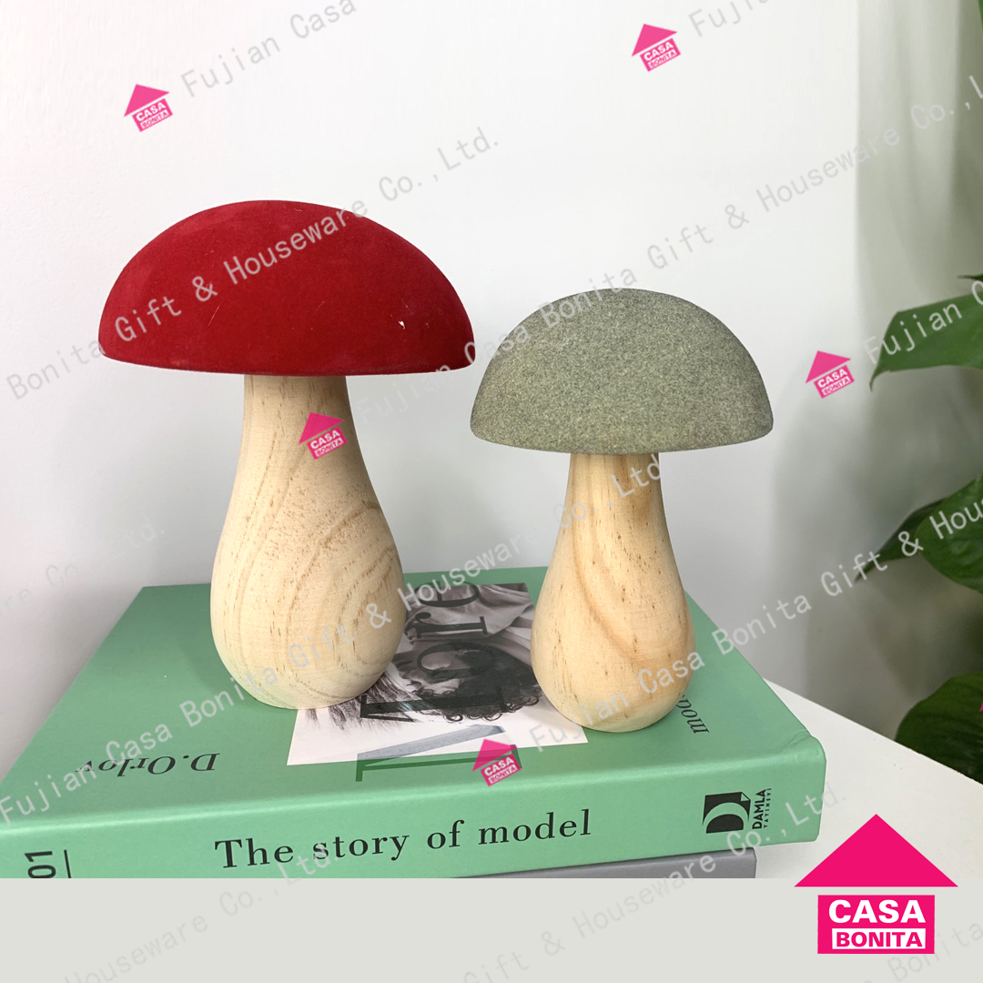 Porcelain wooden xmas decoration the mushroom decor new arrivals hot sale