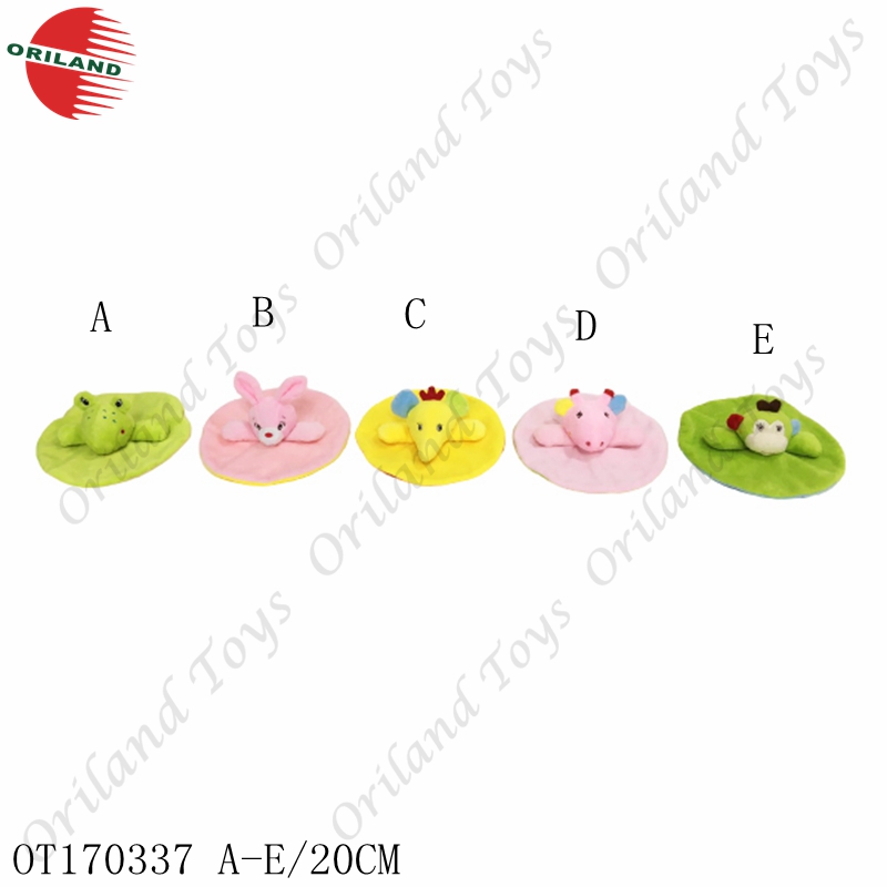 Baby doudou with stuffed animal head soft blankets toys