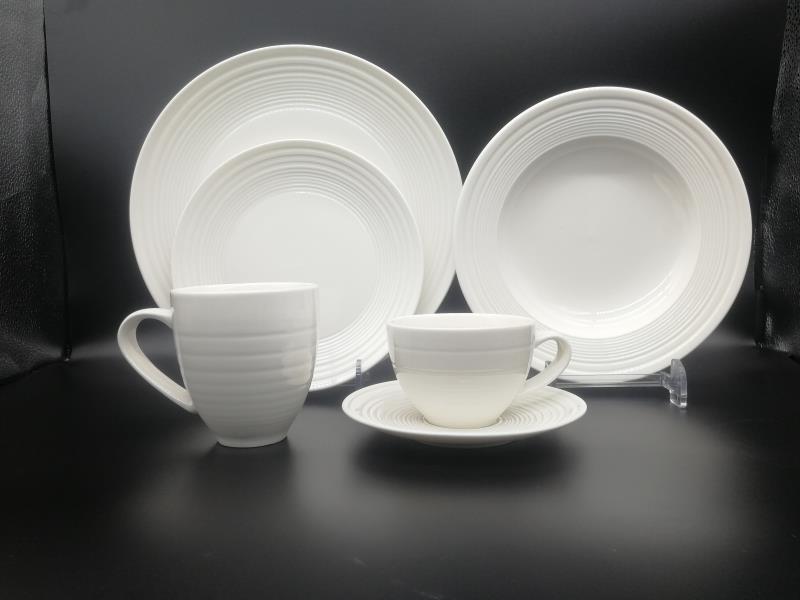 embossed new bone china