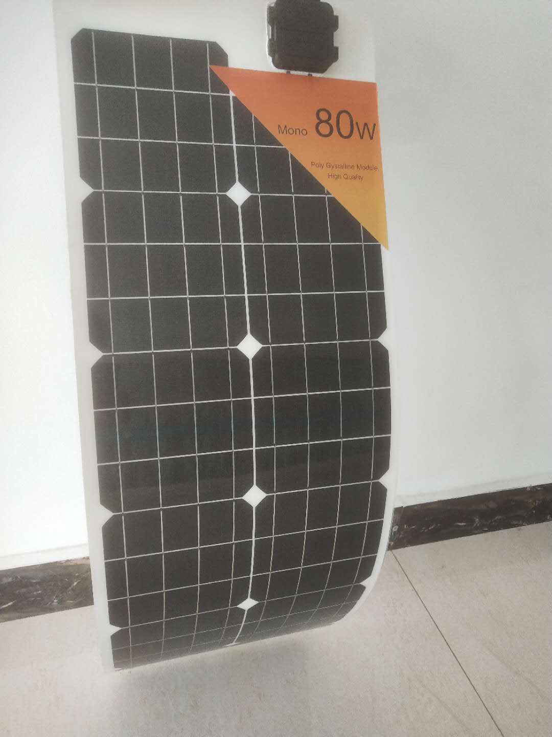 HUIDA Semi-flexible single mono crystal 80W solar panel solar module factory Customize on or off-grid photovoltaic power generation system