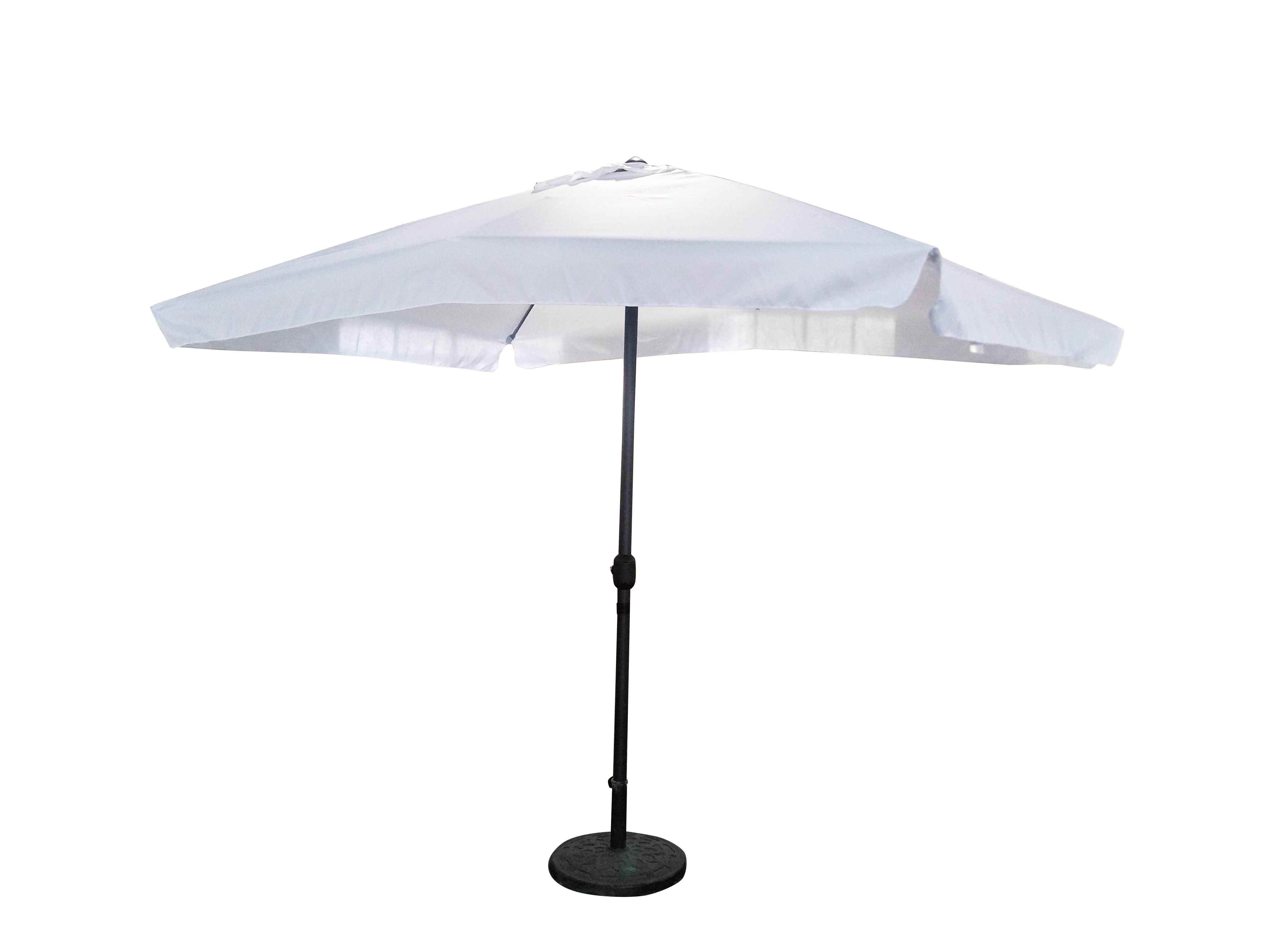 Patio umbrella with flap