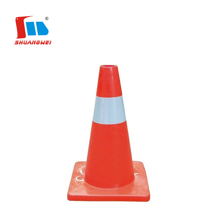 18 inch PVC Flowing Orange Construction Cones