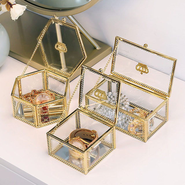 Large Capacity Acrylic Glass Jewelry Storage Box