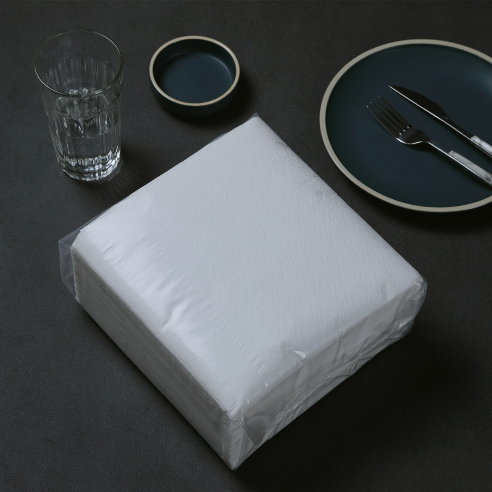 42*43CM 1/4 Fold 1 Ply 18gsm Virgin Pulp Dinner Napkin