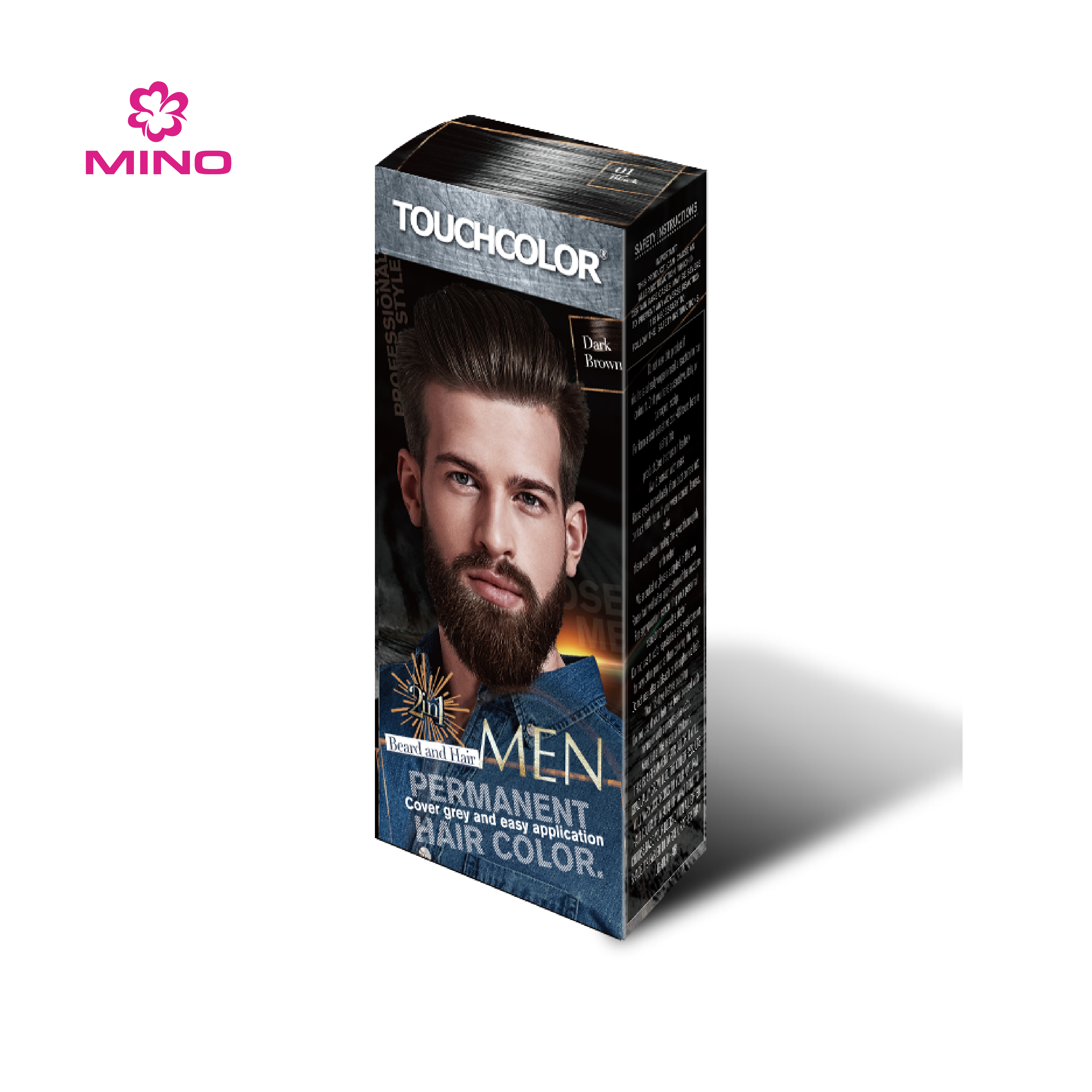 TOUCHCOLOR 2 in 1 Beard and Hair color for Men Dark Brown