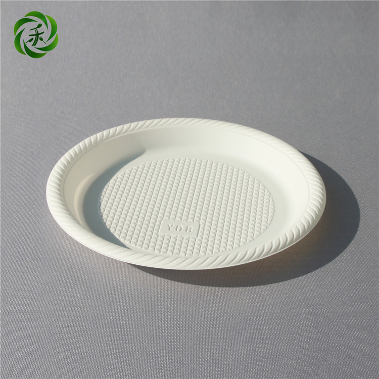 disposable biodegradable 8" round plate LHP-03