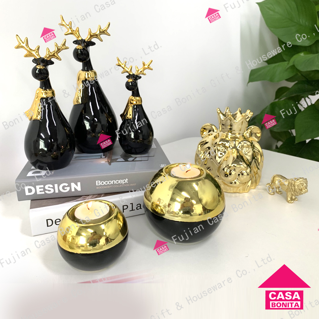 Ceramic christmas deer santa claus decoration money bank new arrive hot sell