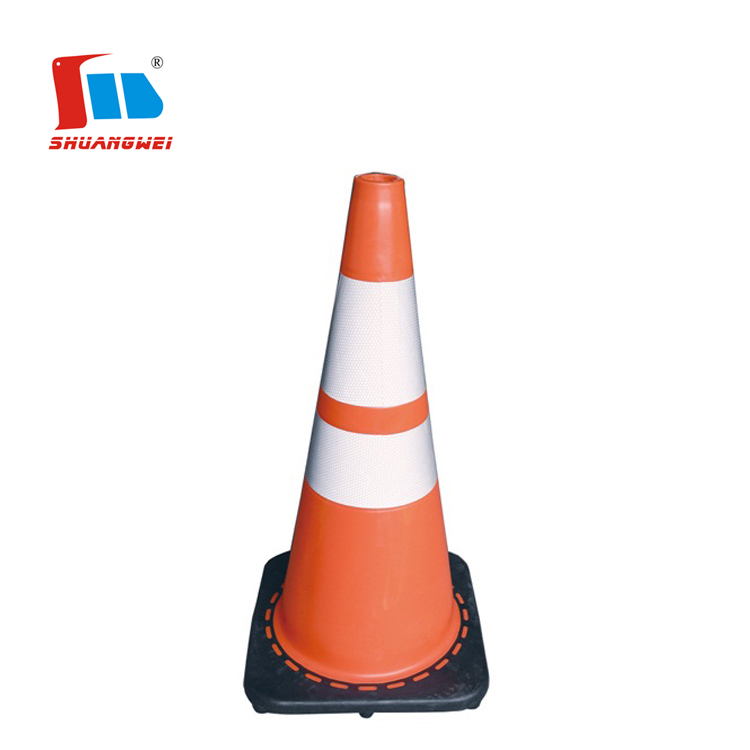 28 inch Black Base Parking Cone