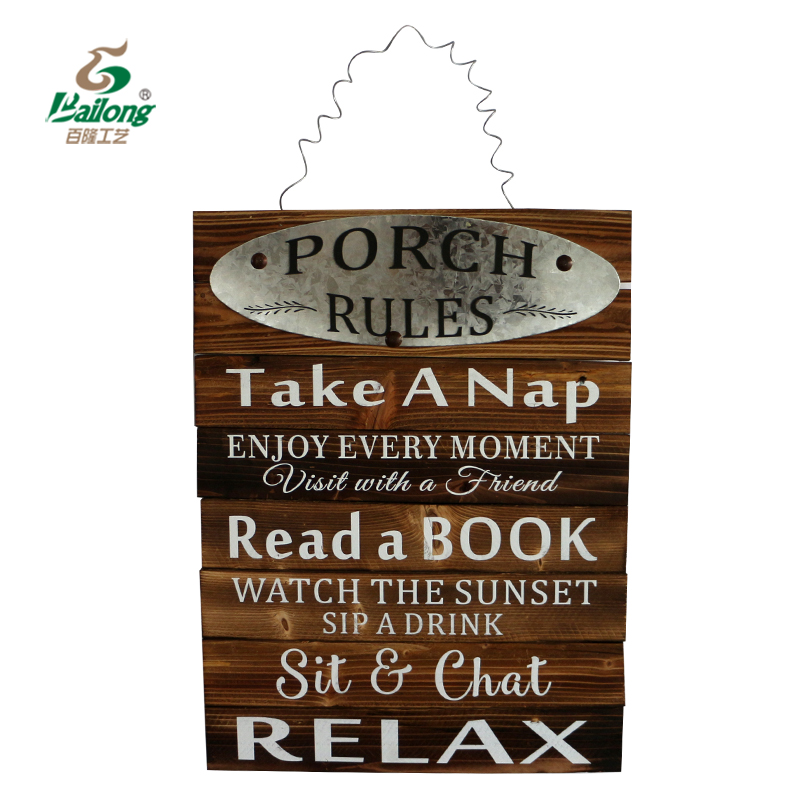 Home decor solid wood joint board burned vintage wall sign
