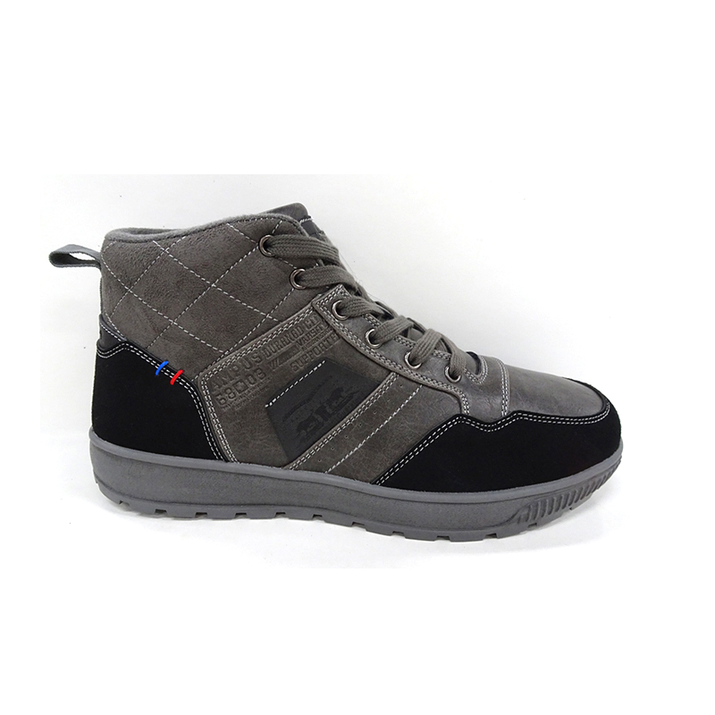 SMW20038 men's casual shoes winter warm shoes outdoor high top relaxed-fit faux leather upper shoes