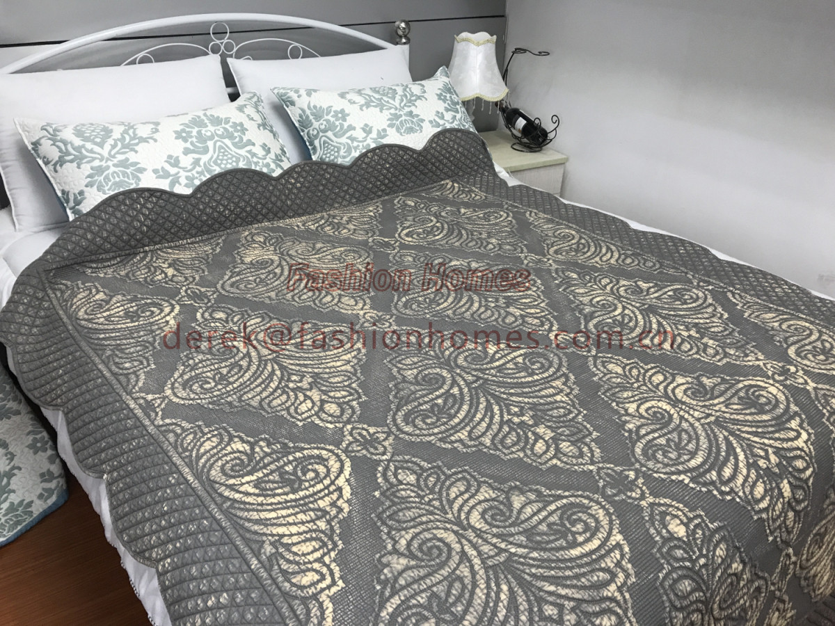 3pcs cotton stone washed quilt