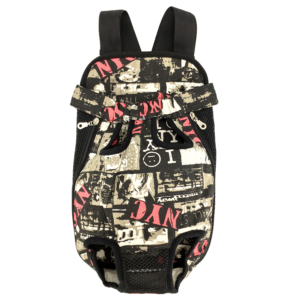 Pet outdoor carrier backpack, leg out, front bag