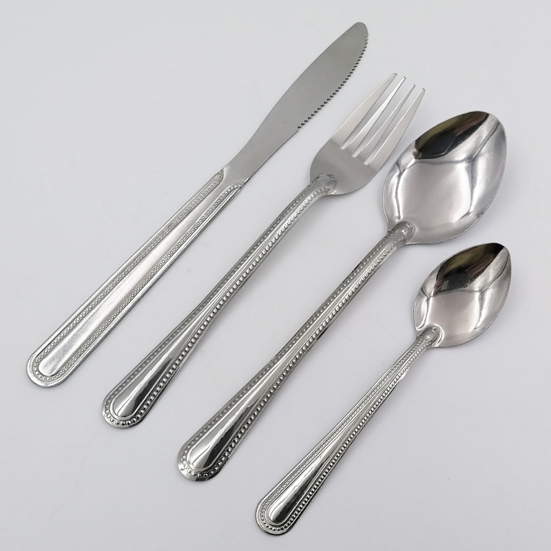 Class Dots Design Machine polish 410 stainless steel knife fork spoon