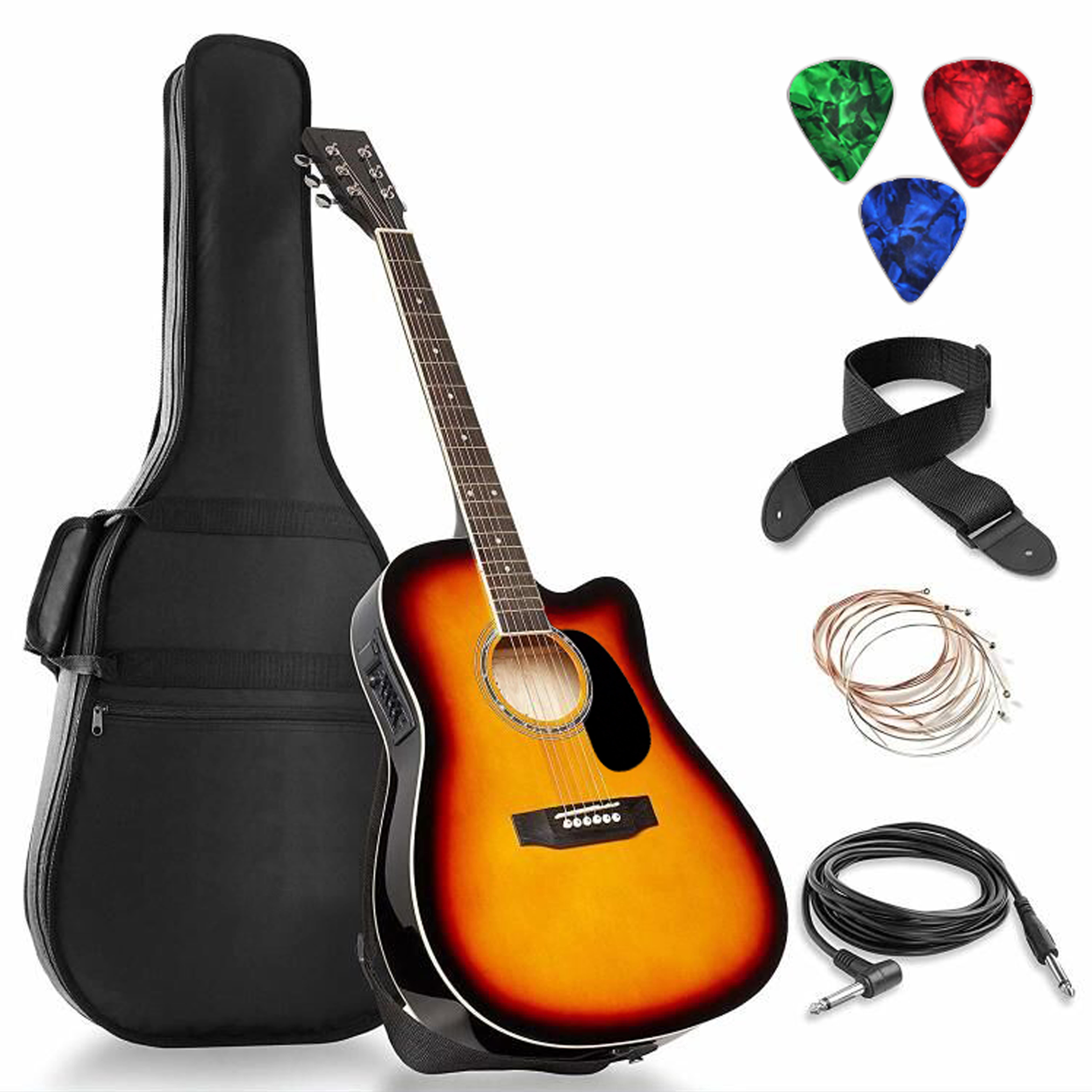 41 inch Thinline Cutaway Acoustic-Electric Guitar Kit