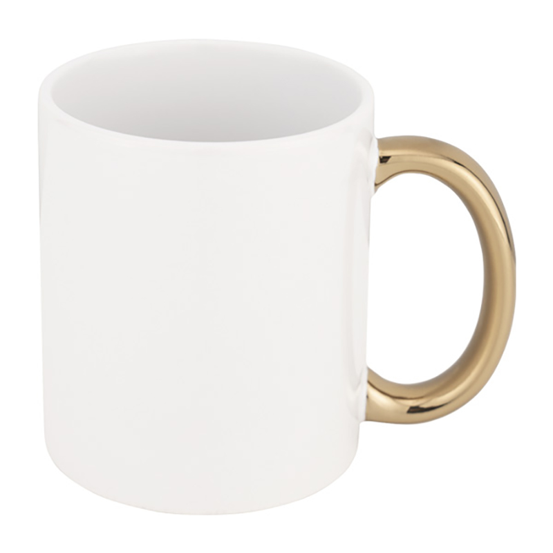 11 oz. Ceramic Mug with Gold/Silver Plated Handle