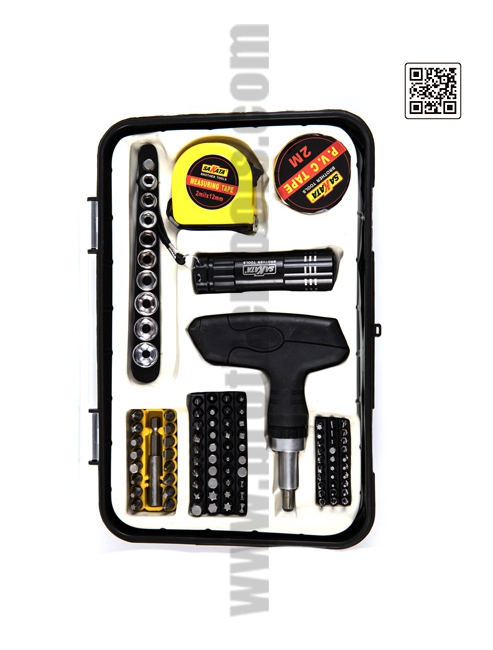 11pc tool set ratchet screwdriver power bits sockets hand tool