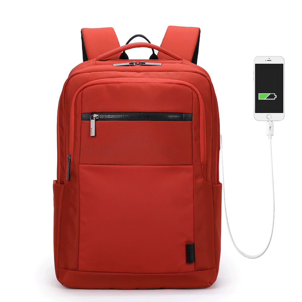 Aoking Dual USB Charging Men Business Bag Breathable Travel Backpack Women